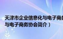 天津市企业信息化与电子商务协会（关于天津市企业信息化与电子商务协会简介）