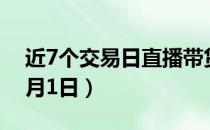 近7个交易日直播带货概念股市回顾要闻（5月1日）