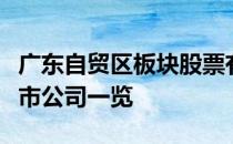 广东自贸区板块股票有哪些广东自贸区概念上市公司一览