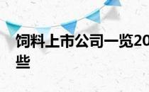 饲料上市公司一览2022年饲料上市公司有哪些