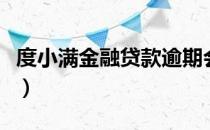 度小满金融贷款逾期会怎样（贷款逾期会怎样）