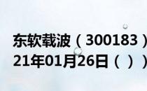 东软载波（300183）今日股票行情查询（2021年01月26日（））