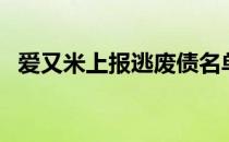 爱又米上报逃废债名单（爱又米上征信吗）