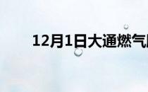 12月1日大通燃气股票市盈率是多少