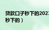 贷款口子秒下的2021一个月网贷（贷款口子秒下的）