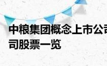 中粮集团概念上市公司有哪些中粮集团上市公司股票一览