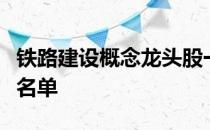 铁路建设概念龙头股一览铁路建设概念股全部名单