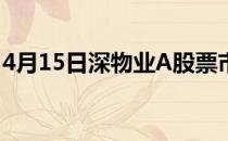 4月15日深物业A股票市值75.51亿报12.67元