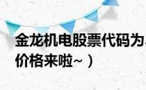 金龙机电股票代码为300032（金龙机电今日价格来啦~）