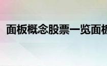 面板概念股票一览面板上市公司龙头有哪些