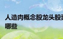 人造肉概念股龙头股票一览人造肉上市公司有哪些