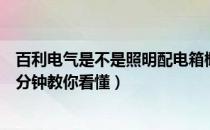 百利电气是不是照明配电箱概念股（百利电气市值是多少五分钟教你看懂）