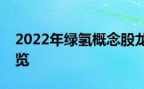 2022年绿氢概念股龙头有哪些绿氢概念股一览