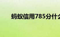 蚂蚁信用785分什么水平（蚂蚁信贷）