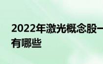 2022年激光概念股一览激光概念相关概念股有哪些