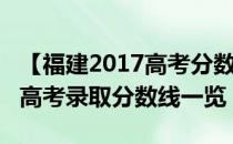 【福建2017高考分数线】2017年福建各批次高考录取分数线一览