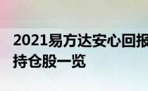 2021易方达安心回报债券A（110027）股票持仓股一览