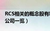 RCS相关的概念股有哪些（A股RCS概念上市公司一览）