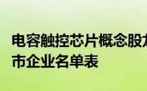 电容触控芯片概念股龙头一览电容触控芯片上市企业名单表