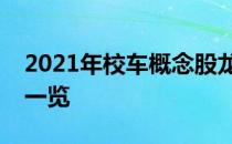 2021年校车概念股龙头有哪些校车概念股票一览