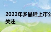 2022年多晶硅上市公司龙头一览表这些值得关注