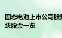 固态电池上市公司股票龙头有哪些固态电池板块股票一览