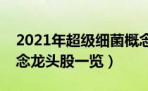 2021年超级细菌概念股有哪些（超级细菌概念龙头股一览）