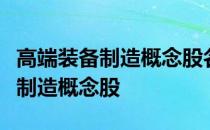 高端装备制造概念股名单一览哪些是高端装备制造概念股