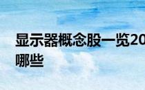 显示器概念股一览2022年显示器概念股票有哪些