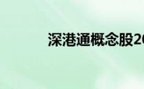 深港通概念股2021年名单一览