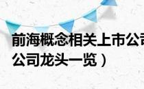 前海概念相关上市公司有哪些（前海概念上市公司龙头一览）