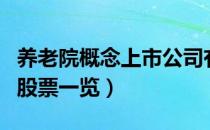 养老院概念上市公司有哪些（养老院上市公司股票一览）