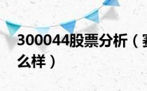 300044股票分析（赛为智能300044股票怎么样）