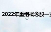 2022年重组概念股一览重组概念股票有哪些