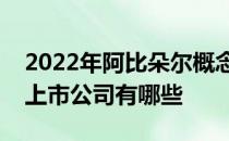 2022年阿比朵尔概念上市公司一览阿比朵尔上市公司有哪些