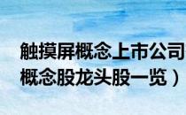 触摸屏概念上市公司有哪些（2022年触摸屏概念股龙头股一览）