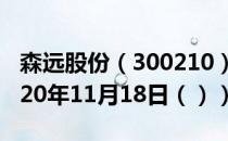 森远股份（300210）今日股票行情查询（2020年11月18日（））