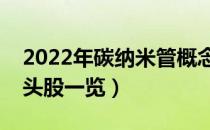 2022年碳纳米管概念股有那些（碳纳米管龙头股一览）