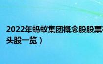 2022年蚂蚁集团概念股股票有那些（蚂蚁集团概念股概念龙头股一览）