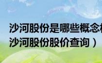 沙河股份是哪些概念板块（2020年04月21日沙河股份股价查询）