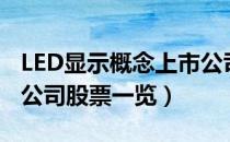 LED显示概念上市公司有哪些（LED显示上市公司股票一览）