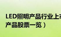 LED照明产品行业上市公司有哪些（LED照明产品股票一览）