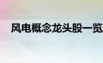 风电概念龙头股一览风电概念股全部名单