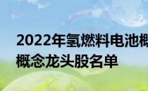 2022年氢燃料电池概念股有哪些氢燃料电池概念龙头股名单