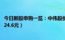 今日新股申购一览：中伟股份12月11日申购宝典（发行价格24.6元）