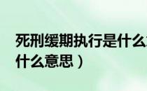 死刑缓期执行是什么意思?（死刑缓期执行是什么意思）