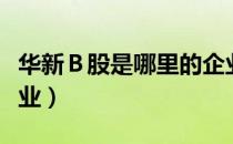 华新Ｂ股是哪里的企业（华新Ｂ股属于什么行业）