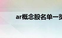 ar概念股名单一览哪些是ar概念股