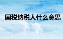 国税纳税人什么意思（国税纳税人识别号）