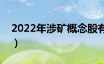 2022年涉矿概念股有那些（涉矿龙头股一览）